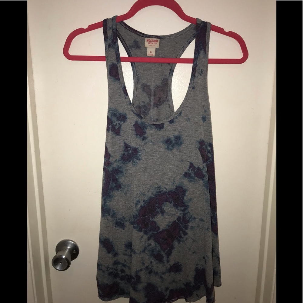 Gray/purple racerback tank